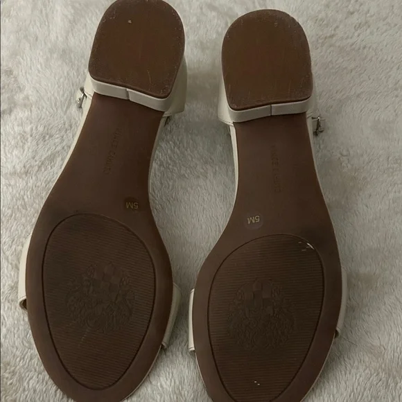 Vince Camuto Beige Ankle Strap Heels - Picture 2 of 4